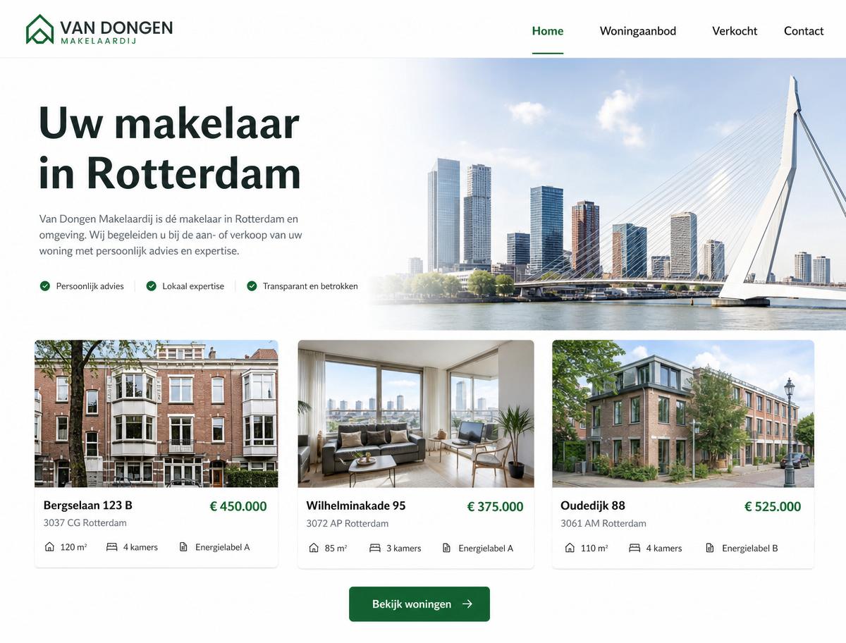 Voorbeeld website Makelaar